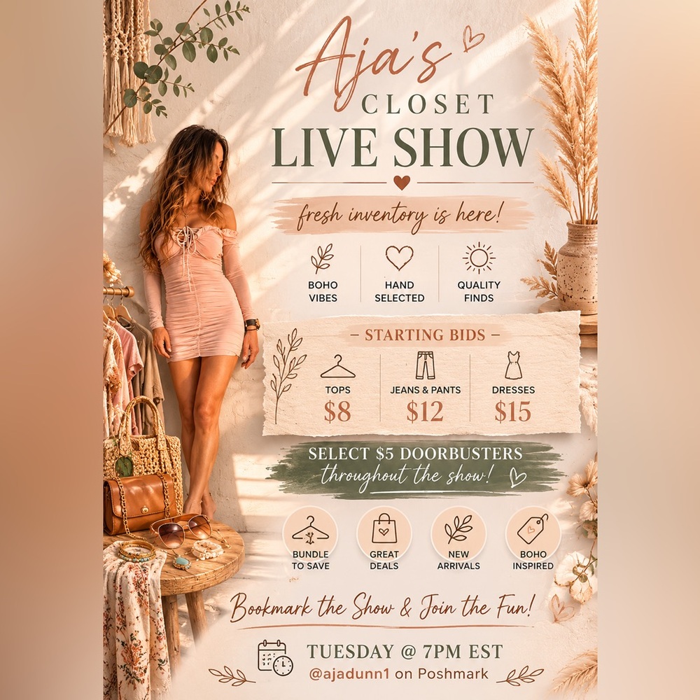 This Listing is for a Live Show 💗